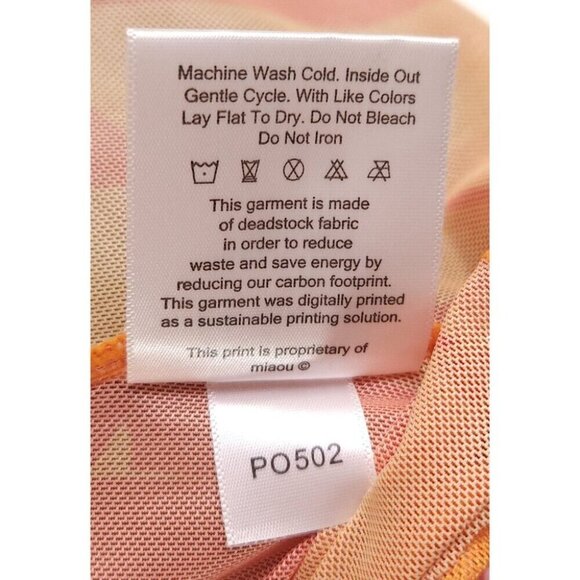 Miaou Recycled Polyester T-shirt Plus Size 2XL Womens Stone Orange $100 - Picture 13 of 13